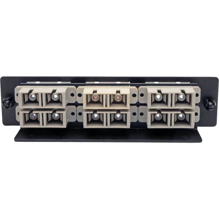 Eaton Tripp Lite Series High-Density Fiber Adapter Panel (MMF/SMF), 6 SC Duplex Connectors, Black — N492-06D-SC