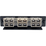 Eaton Tripp Lite Series High-Density Fiber Adapter Panel (MMF/SMF), 6 SC Duplex Connectors, Black — N492-06D-SC