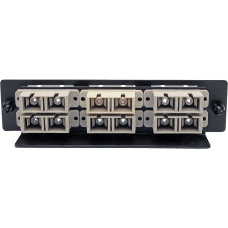 Eaton Tripp Lite Series High-Density Fiber Adapter Panel (MMF/SMF), 6 SC Duplex Connectors, Black — N492-06D-SC