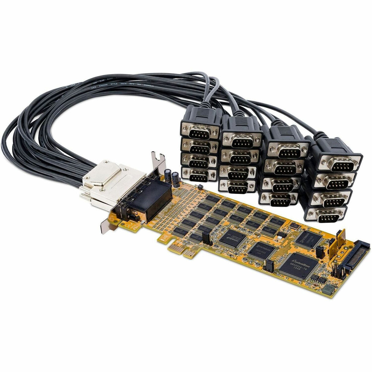StarTech.com 16 Port PCI Express Serial Card, Low-Profile, High-Speed PCIe Serial Card with 16 DB9 RS232 Ports, TAA — PEX16S550LP