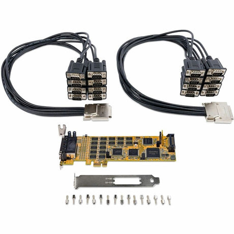 StarTech.com 16 Port PCI Express Serial Card, Low-Profile, High-Speed PCIe Serial Card with 16 DB9 RS232 Ports, TAA — PEX16S550LP