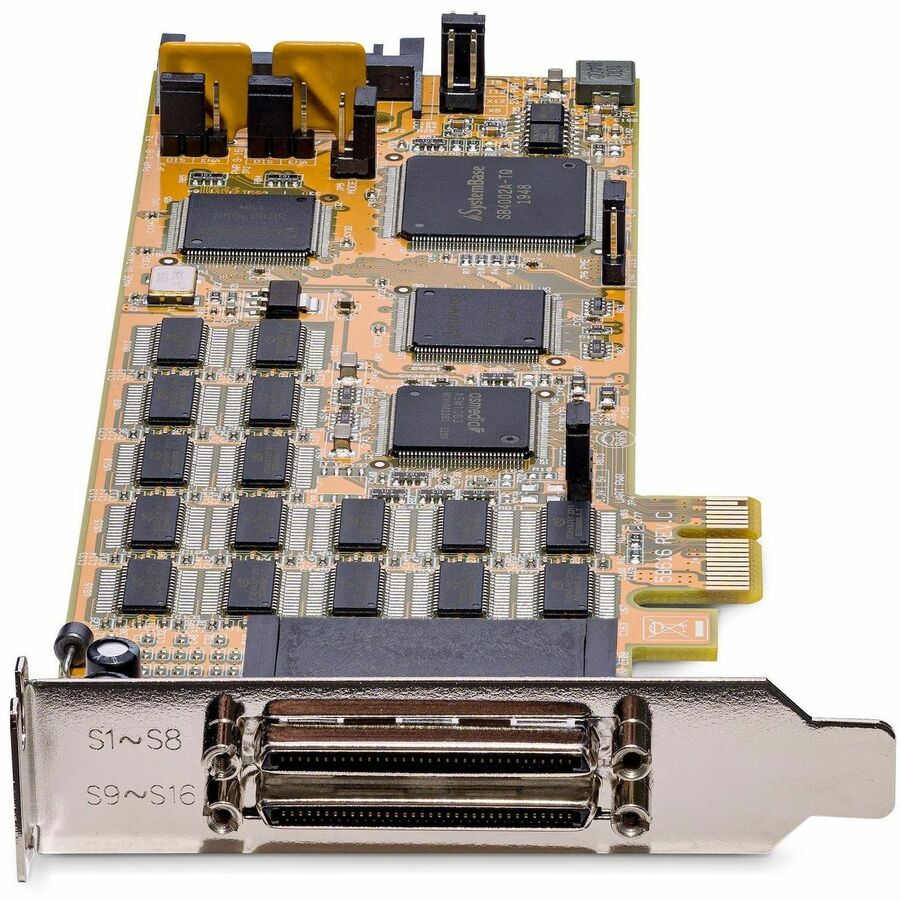StarTech.com 16 Port PCI Express Serial Card, Low-Profile, High-Speed PCIe Serial Card with 16 DB9 RS232 Ports, TAA — PEX16S550LP