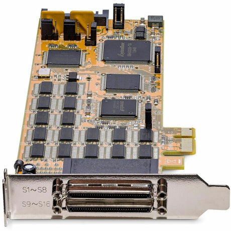 StarTech.com 16 Port PCI Express Serial Card, Low-Profile, High-Speed PCIe Serial Card with 16 DB9 RS232 Ports, TAA — PEX16S550LP