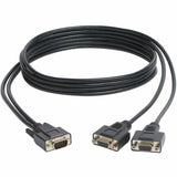 Eaton Tripp Lite Series High Resolution VGA Monitor Y Splitter Cable (HD15 M to 2x HD15 F), 6 ft. (1.83 m) — P516-006-HR