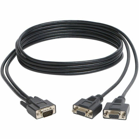 Eaton Tripp Lite Series High Resolution VGA Monitor Y Splitter Cable (HD15 M to 2x HD15 F), 6 ft. (1.83 m) — P516-006-HR