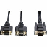 Eaton Tripp Lite Series High Resolution VGA Monitor Y Splitter Cable (HD15 M to 2x HD15 F), 6 ft. (1.83 m) — P516-006-HR
