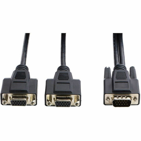 Eaton Tripp Lite Series High Resolution VGA Monitor Y Splitter Cable (HD15 M to 2x HD15 F), 6 ft. (1.83 m) — P516-006-HR