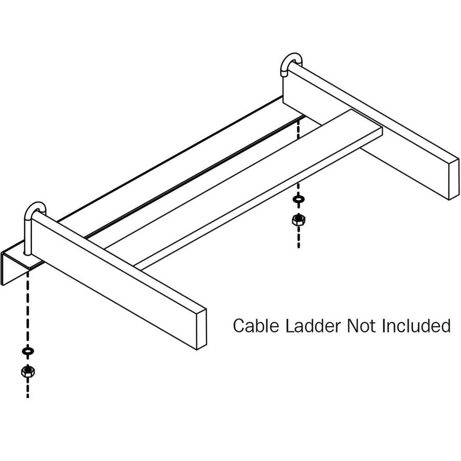 Eaton Tripp Lite Series Wall Support Kit for 12 in. Cable Runway, Straight and 90-Degree - Hardware Included — SRLWALLSPPT12