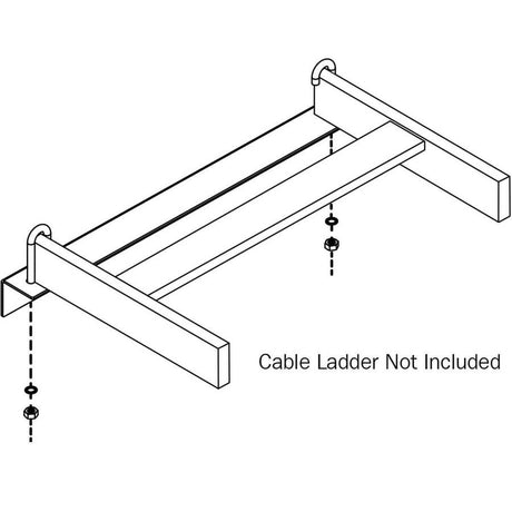 Eaton Tripp Lite Series Wall Support Kit for 12 in. Cable Runway, Straight and 90-Degree - Hardware Included — SRLWALLSPPT12
