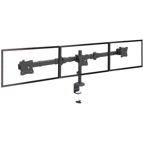 StarTech.com Desk Mount Triple Monitor Arm, 3 VESA 27" (17.6lb/8kg) Displays, Ergonomic Height Adjustable Articulating Pole Mount — ARMTRIO