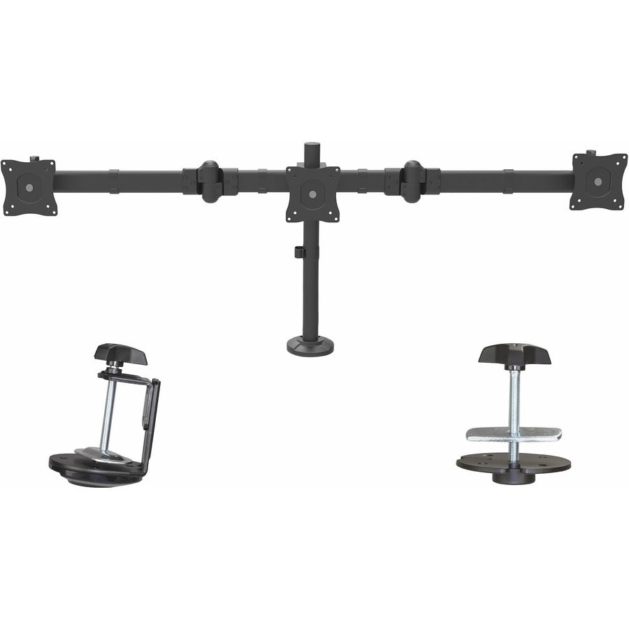 StarTech.com Desk Mount Triple Monitor Arm, 3 VESA 27" (17.6lb/8kg) Displays, Ergonomic Height Adjustable Articulating Pole Mount — ARMTRIO