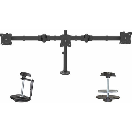 StarTech.com Desk Mount Triple Monitor Arm, 3 VESA 27" (17.6lb/8kg) Displays, Ergonomic Height Adjustable Articulating Pole Mount — ARMTRIO