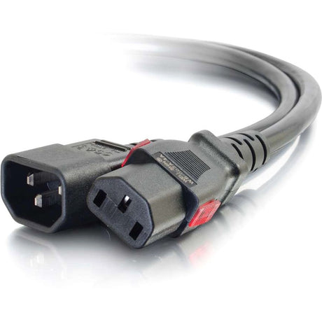 C2G 1ft Locking C14 to C13 10A 250V Power Cord Black — 10357