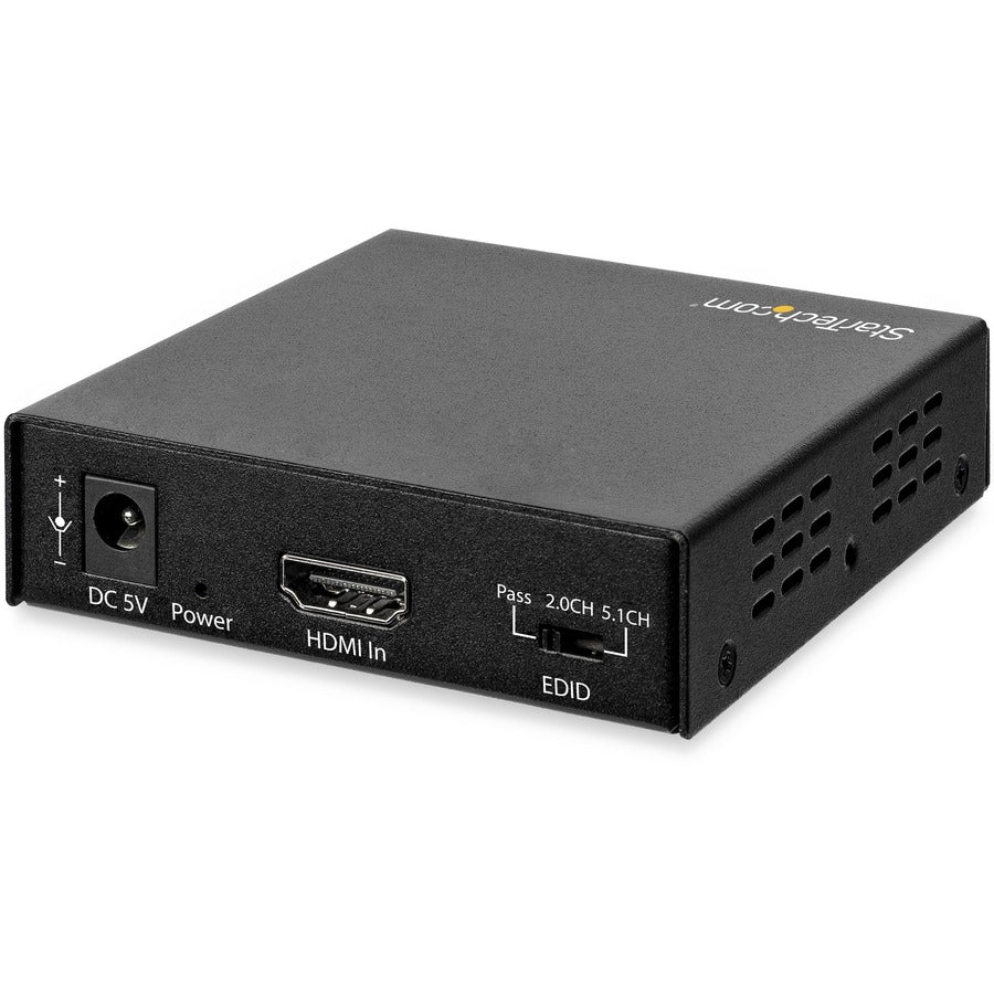 StarTech.com HDMI Audio Extractor with 40K 60Hz - HDMI Audio De-embedder - HDR - Toslink Optical Audio - Dual RCA Audio - HDMI 2.0 — HD202A
