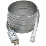 Eaton Tripp Lite Series USB-A to RJ45 Serial Rollover Cable (M/M) - Cisco Compatible, 250 Kbps, 6 ft. (1.83 m), Gray — U209-006-RJ45-X