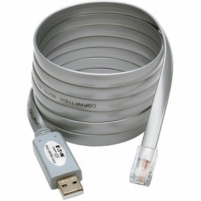 Eaton Tripp Lite Series USB-A to RJ45 Serial Rollover Cable (M/M) - Cisco Compatible, 250 Kbps, 6 ft. (1.83 m), Gray — U209-006-RJ45-X
