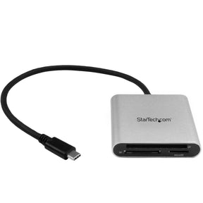 StarTech.com USB 3.0 Flash Memory Multi-Card Reader / Writer with USB-C - SD microSD and CompactFlash Card Reader w/ Integrated USB-C Cable — FCREADU3C