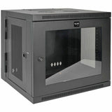 Eaton Tripp Lite Series SmartRack 10U Low-Profile Switch-Depth Wall-Mount Small Rack Enclosure, Clear Acrylic Window, Hinged Back — SRW10USG