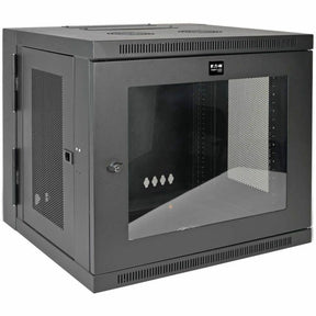Eaton Tripp Lite Series SmartRack 10U Low-Profile Switch-Depth Wall-Mount Small Rack Enclosure, Clear Acrylic Window, Hinged Back — SRW10USG