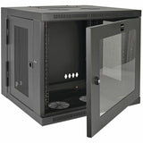 Eaton Tripp Lite Series SmartRack 10U Low-Profile Switch-Depth Wall-Mount Small Rack Enclosure, Clear Acrylic Window, Hinged Back — SRW10USG