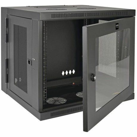 Eaton Tripp Lite Series SmartRack 10U Low-Profile Switch-Depth Wall-Mount Small Rack Enclosure, Clear Acrylic Window, Hinged Back — SRW10USG