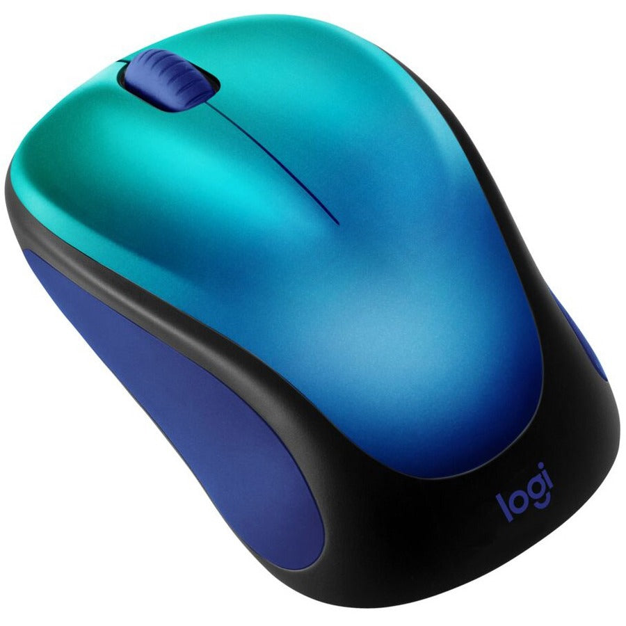 Logitech Design Collection Limited Edition Wireless Mouse with Colorful Designs - USB Unifying Receiver, 12 months AA Battery Life, Portable & Lightweight, Easy Plug & Play with Universal Compatibility - BLUE AURORA — 910-006118