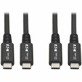 Eaton Tripp Lite Series USB4 40Gbps Cable (M/M) - USB-C, 8K 60 Hz, 100W PD Charging, Black, 31 in. (0.8 m) — U520-31N