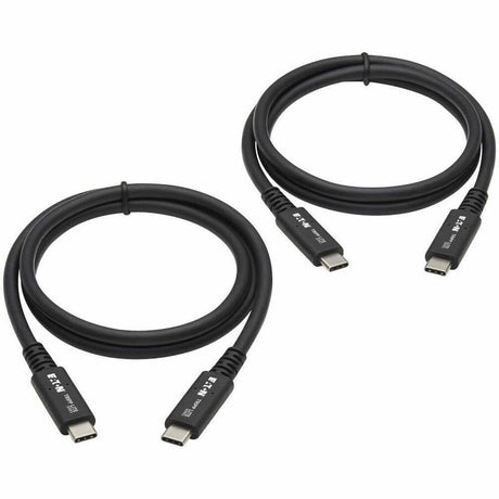 Eaton Tripp Lite Series USB4 40Gbps Cable (M/M) - USB-C, 8K 60 Hz, 100W PD Charging, Black, 31 in. (0.8 m) — U520-31N