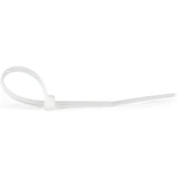 StarTech.com 4"(10cm) Cable Ties, 7/8"(22mm) Dia, 18lb(8kg) Tensile Strength, Nylon Self Locking Zip Ties, UL Listed, 1000 Pack, White — CBMZT4NK