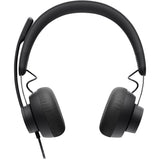 Logitech Zone Wired Noise Cancelling Headset, USB-C with USB-A adapter, graphite — 981-000876