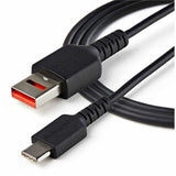 StarTech.com 3ft (1m) Secure Charging Cable, USB-A to USB-C Data Blocker Charge-Only Cable, Secure Charger Adapter Cable for Phone/Tablet — USBSCHAC1M