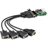 StarTech.com 4-port PCI Express RS232 Serial Adapter Card - PCIe Serial DB9 Controller Card 16950 UART - Low Profile - Windows/Linux — PEX4S953LP
