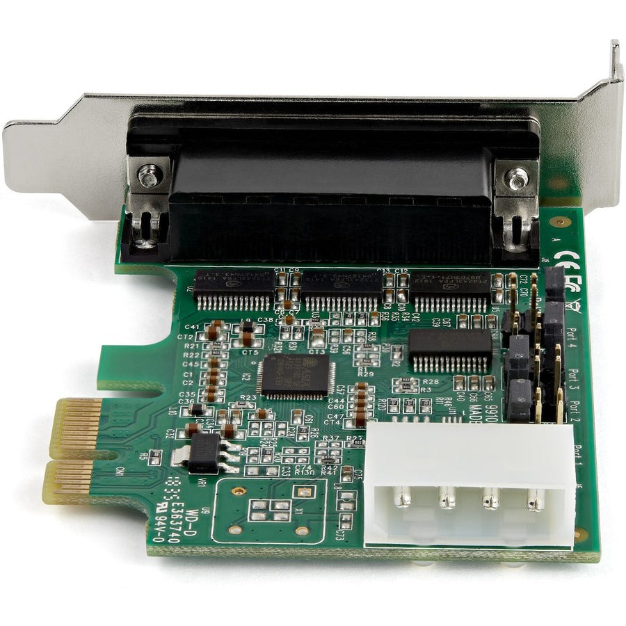 StarTech.com 4-port PCI Express RS232 Serial Adapter Card - PCIe Serial DB9 Controller Card 16950 UART - Low Profile - Windows/Linux — PEX4S953LP