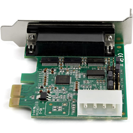 StarTech.com 4-port PCI Express RS232 Serial Adapter Card - PCIe Serial DB9 Controller Card 16950 UART - Low Profile - Windows/Linux — PEX4S953LP