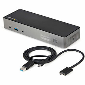 StarTech.com USB-C & USB-A Dock, Hybrid Triple Monitor Laptop Docking Station DisplayPort & HDMI 4K 60Hz/85W PD/6x USB/GbE, TAA — DK31C3HDPD