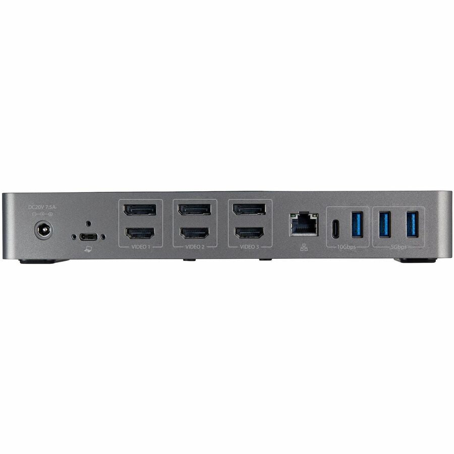 StarTech.com USB-C & USB-A Dock, Hybrid Triple Monitor Laptop Docking Station DisplayPort & HDMI 4K 60Hz/85W PD/6x USB/GbE, TAA — DK31C3HDPD