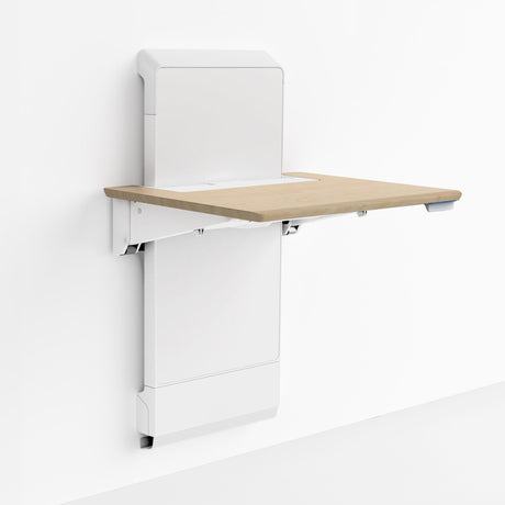 Ergotron WorkFit Elevate with Power Access (Mendota Maple) Sit-Stand Wall Desk — 24-802-S893