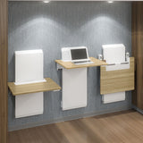 Ergotron WorkFit Elevate with Power Access (Mendota Maple) Sit-Stand Wall Desk — 24-802-S893