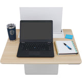 Ergotron WorkFit Elevate with Power Access (Mendota Maple) Sit-Stand Wall Desk — 24-802-S893