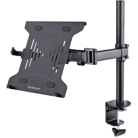 StarTech.com Laptop Desk Mount, Monitor and Laptop Arm Mount, Displays up to 34" (17.6lb/8kg), VESA Laptop Tray Arm, Clamp / Grommet — A-LAPTOP-DESK-MOUNT