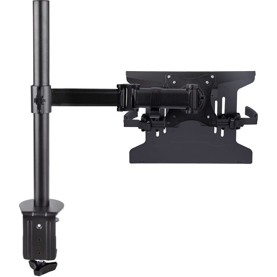 StarTech.com Laptop Desk Mount, Monitor and Laptop Arm Mount, Displays up to 34" (17.6lb/8kg), VESA Laptop Tray Arm, Clamp / Grommet — A-LAPTOP-DESK-MOUNT