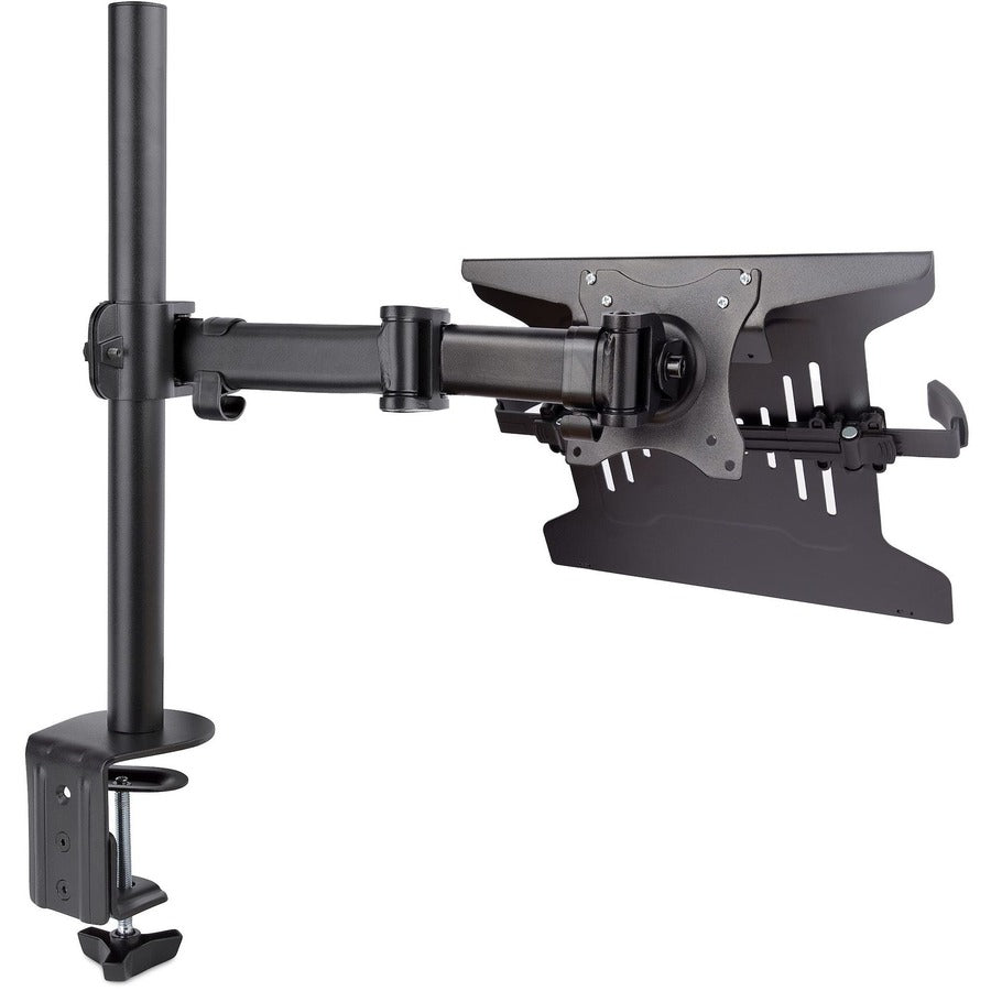 StarTech.com Laptop Desk Mount, Monitor and Laptop Arm Mount, Displays up to 34" (17.6lb/8kg), VESA Laptop Tray Arm, Clamp / Grommet — A-LAPTOP-DESK-MOUNT