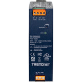 TRENDnet 150W, 52V DC, 2.89A AC to DC DIN-Rail Power Supply, TI-S15052, Industrial Power Supply with Built-In Power Factor Controller Function, Silver — TI-S15052