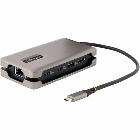 StarTech.com USB-C Multiport Adapter, 4K 60Hz HDMI (HDR), USB 3.2 Gen 2 10Gbps Hub (2xUSB-C/1xUSB-A), 100W PD Pass-Through, GbE, Mini Dock — DKT31CH2CPD3