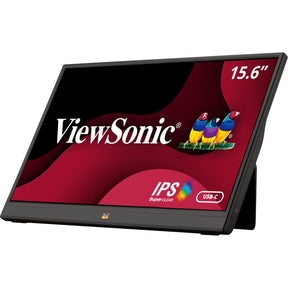 ViewSonic VA1655 15.6 Inch 1080p Portable IPS Monitor with Mobile Ergonomics, USB C, Mini HDMI and a Protective Case for Home and Office — VA1655