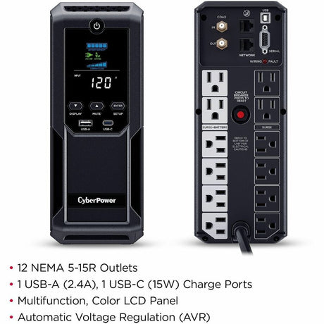 CyberPower CP1350AVRLCD3 Intelligent LCD UPS Systems — CP1350AVRLCD3
