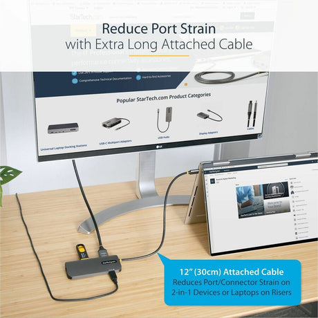 StarTech.com USB C Multiport Adapter, 4K 60Hz HDMI HDR10 Video, 3 Port 5Gbps USB 3.2 Hub, 100W PD PassThrough, GbE, Mini Travel Dock — 127B-USBC-MULTIPORT