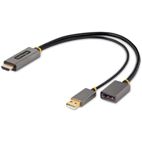 StarTech.com 1ft (30cm) HDMI to DisplayPort Adapter, 4K 60Hz HDR HDMI Source to DP Monitor, USB Bus Powered, HDMI 2.0 to DisplayPort 1.2 — 128-HDMI-DISPLAYPORT