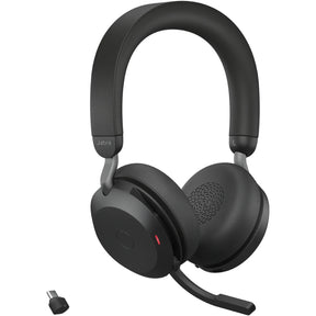Jabra Evolve2 75 Wireless On-ear Stereo Headset - USB-C - Unified Communication - Black - Binaural - Ear-cup - 3000 cm - Bluetooth - 20 Hz to 20 kHz - MEMS Technology Microphone - Noise Cancelling — 27599-989-899