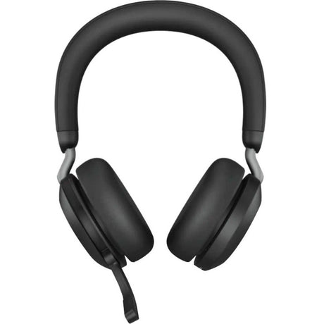 Jabra Evolve2 75 Wireless On-ear Stereo Headset - USB-C - Unified Communication - Black - Binaural - Ear-cup - 3000 cm - Bluetooth - 20 Hz to 20 kHz - MEMS Technology Microphone - Noise Cancelling — 27599-989-899
